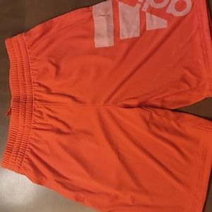 New Adidas orange shorts youth medium